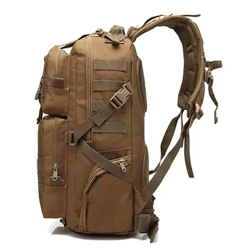 Large Tactical MOLLE Backpack – Customizable Rucksack with Flag Patches